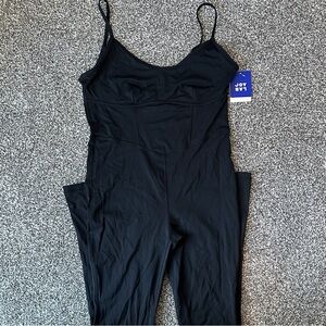 Black Sleeveless Full Length Jumpsuit
